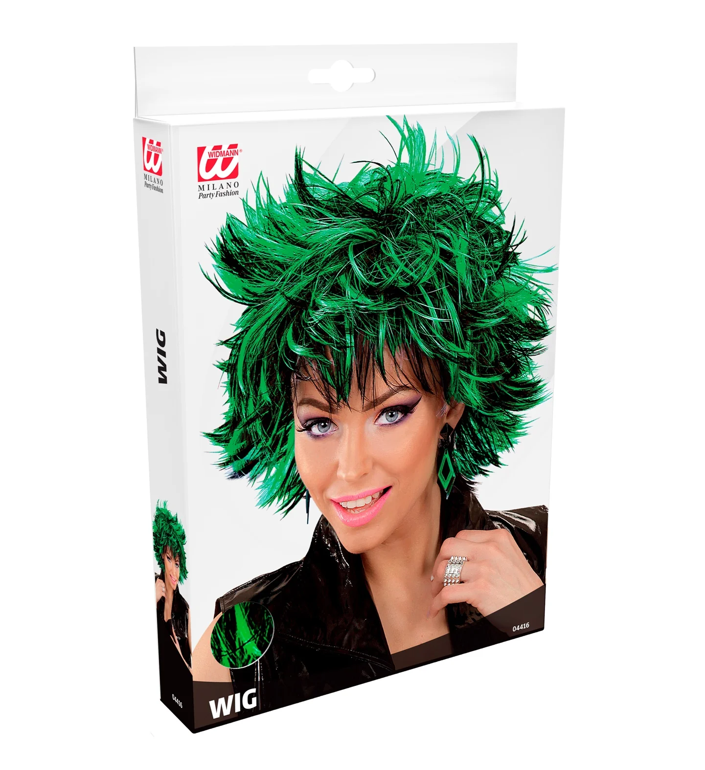 Coupe ravage pruik zwart groen - Image 3