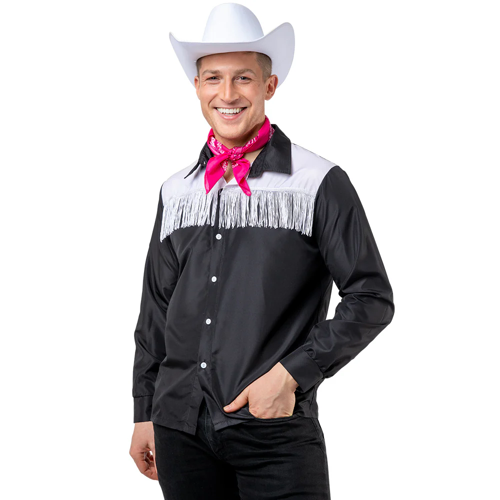 Cowboy blouse Sam heren zwart wit - Image 2