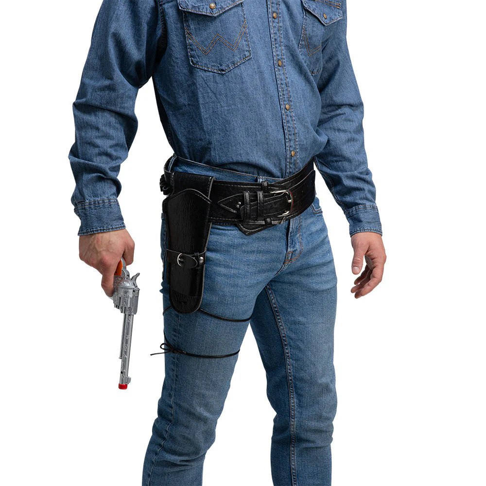 Cowboy holster deluxe - zwart - Image 2