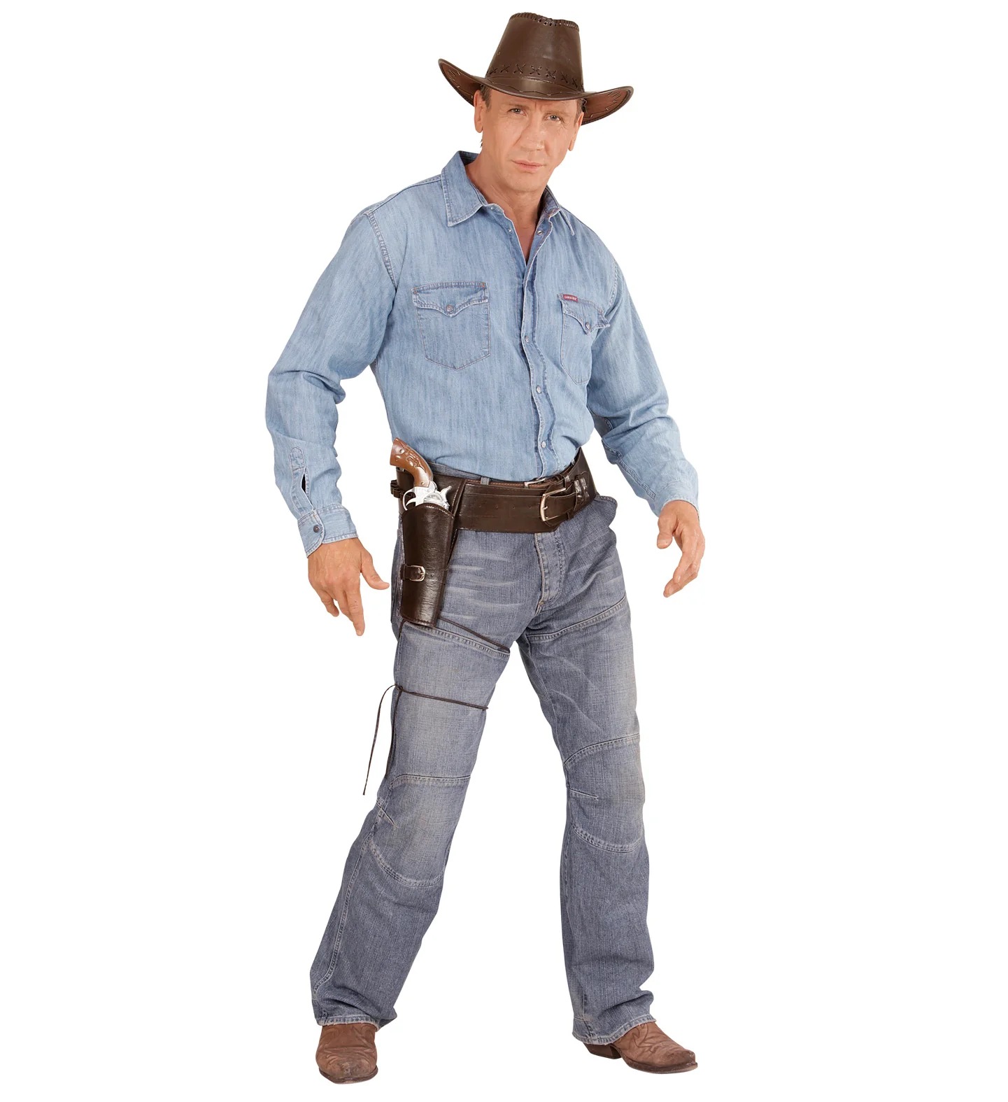 Cowboy holster bruin met riem - Image 2
