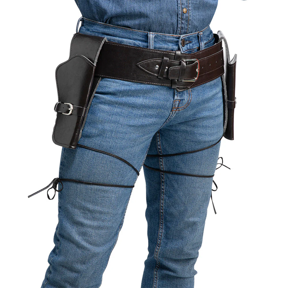 Cowboy riem deluxe met 2 holsters