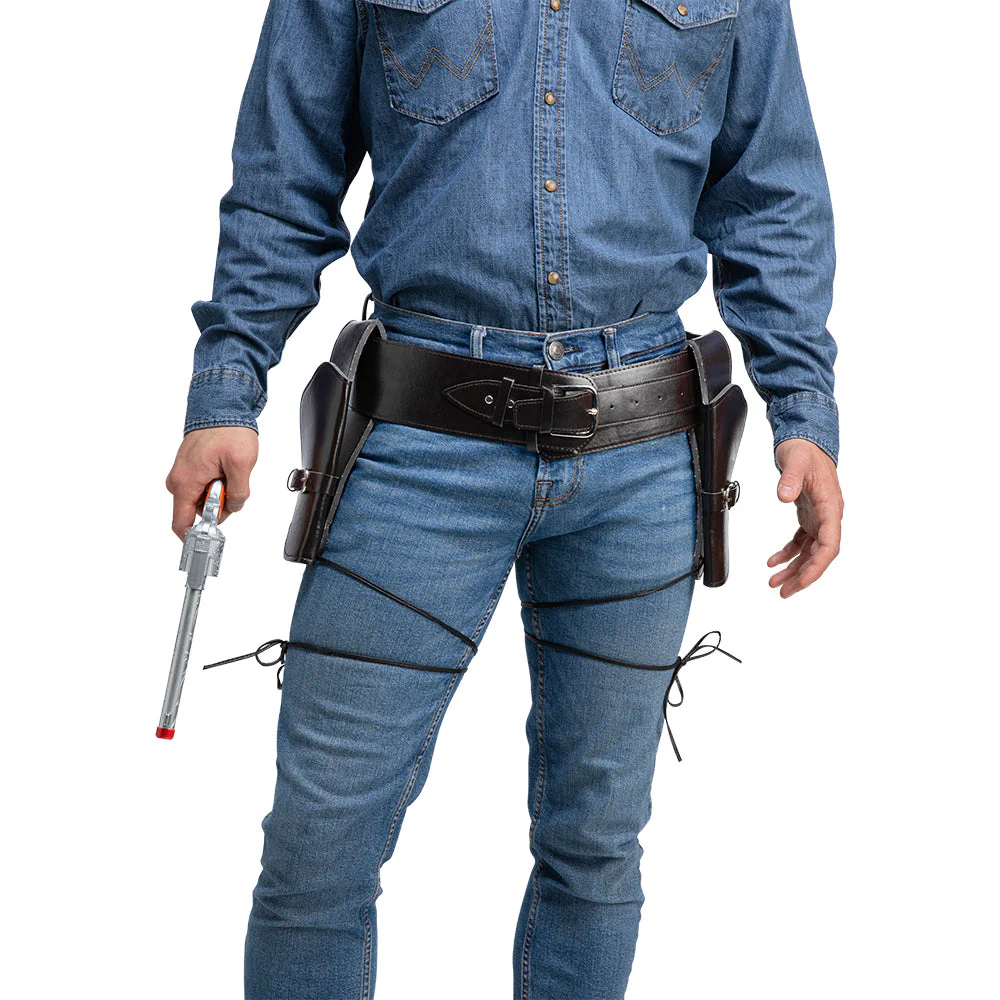 Cowboy riem deluxe met 2 holsters - Image 2
