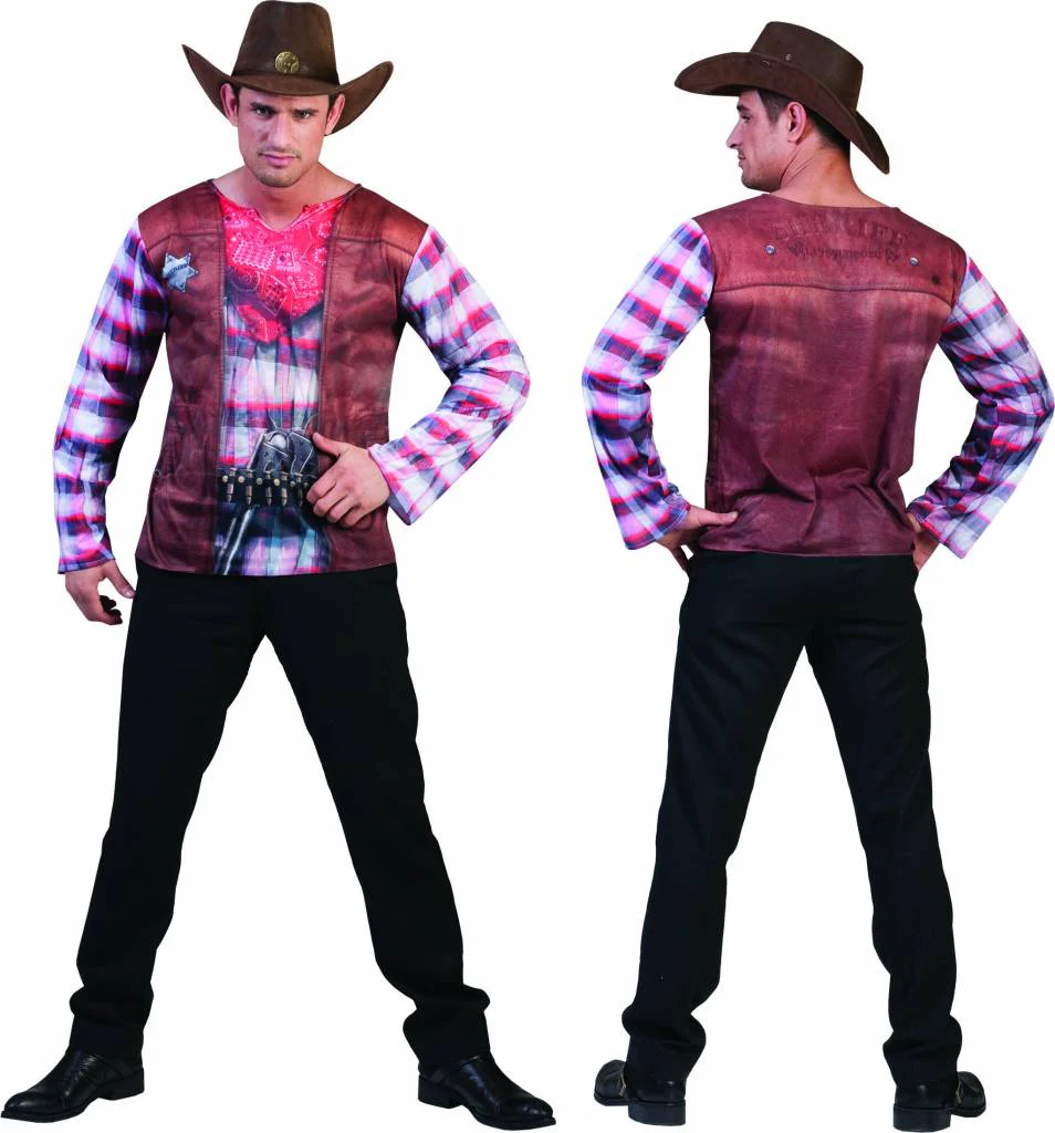 Cowboy shirt 3D volwassenen - Image 3