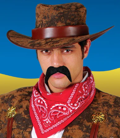 Cowboy snor zwart