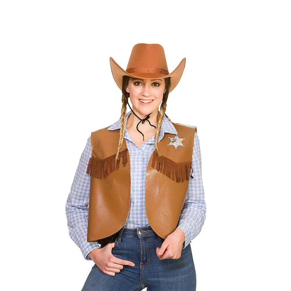 Cowboy vest bruin - Image 2