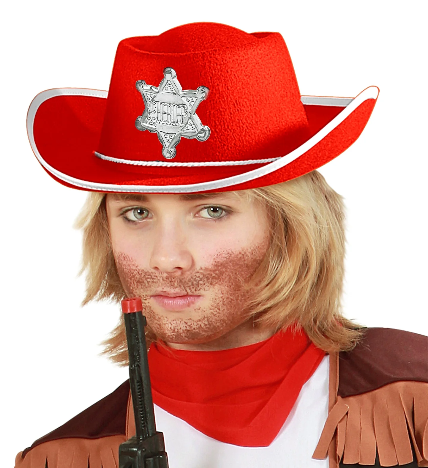 Cowboy hoed kinderen rood - Image 2
