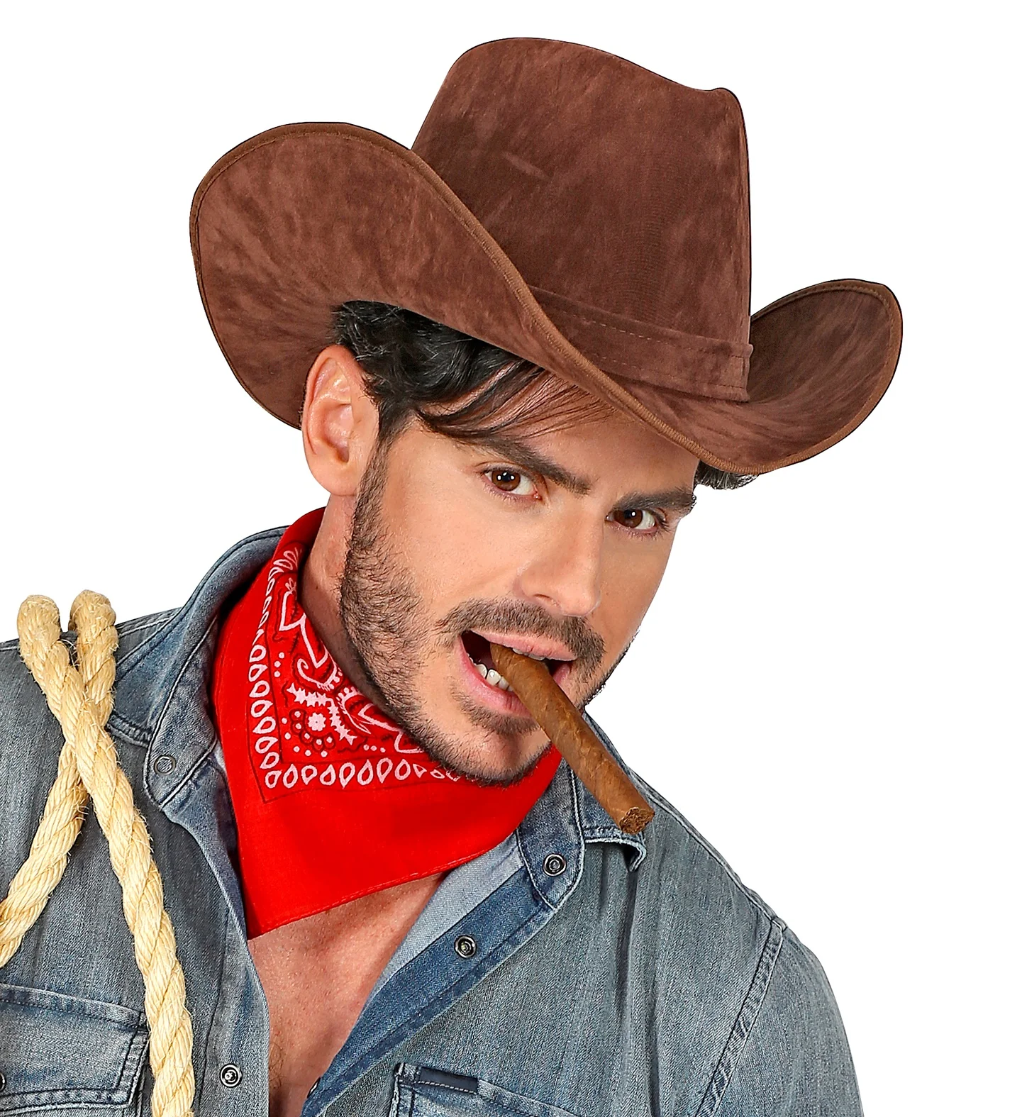 Cowboyhoed bruin suede - Image 3