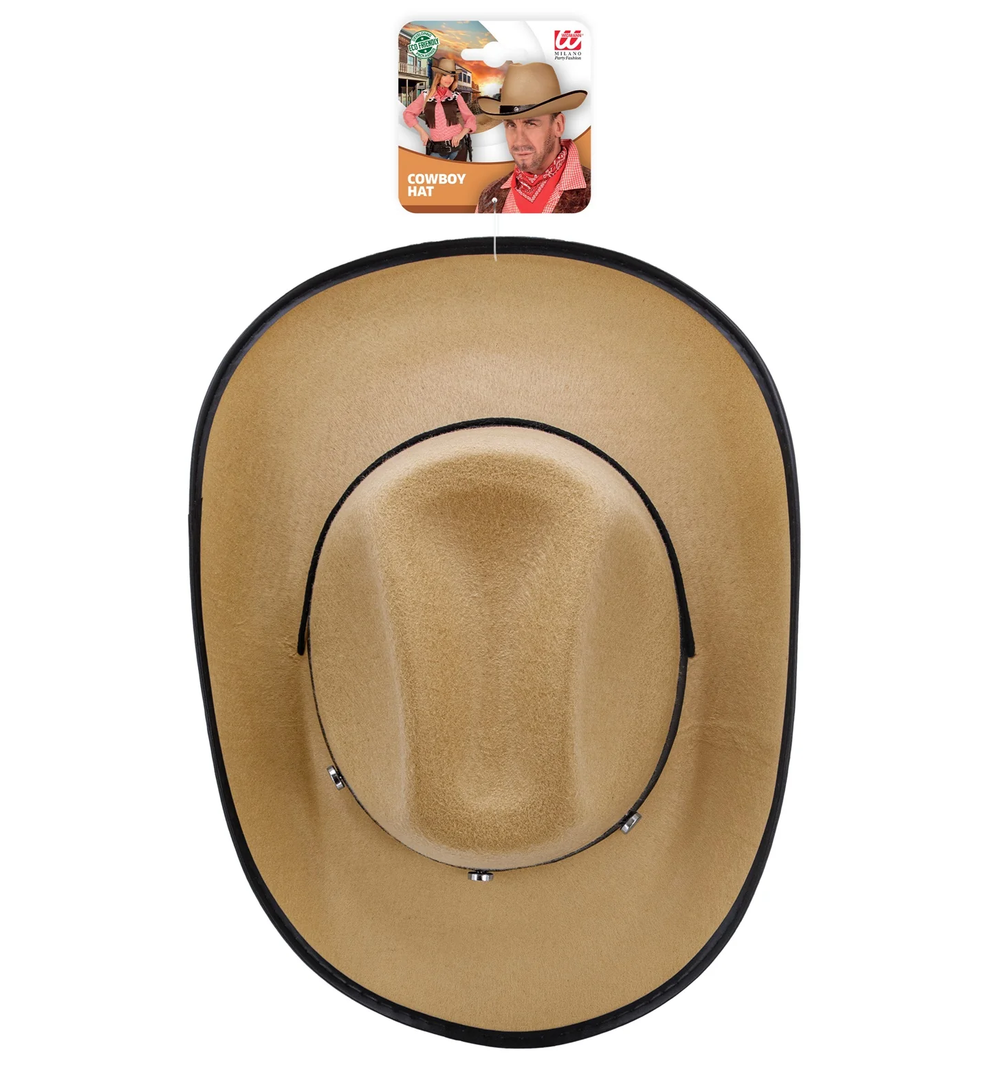 Cowboyhoed beige met studs - Image 4