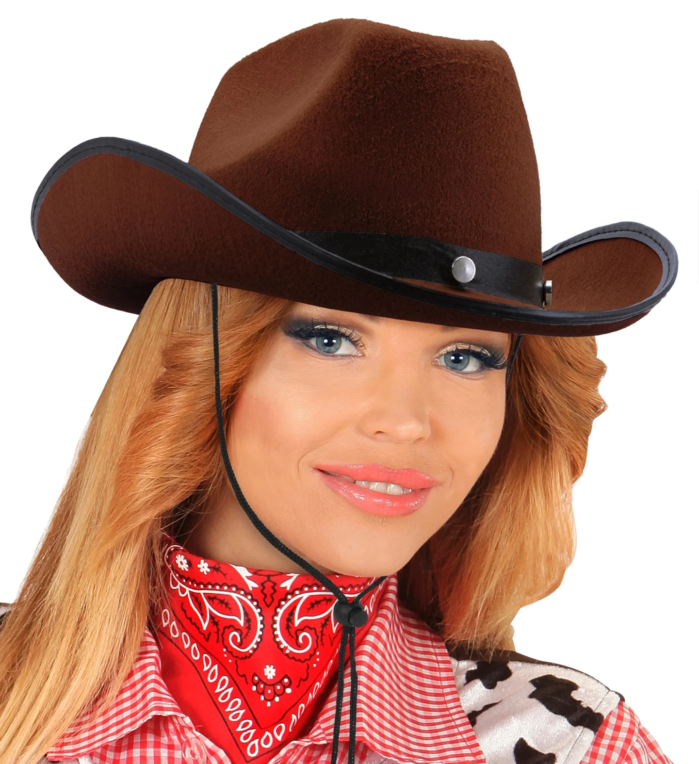 Cowboyhoed bruin met studs - Image 3