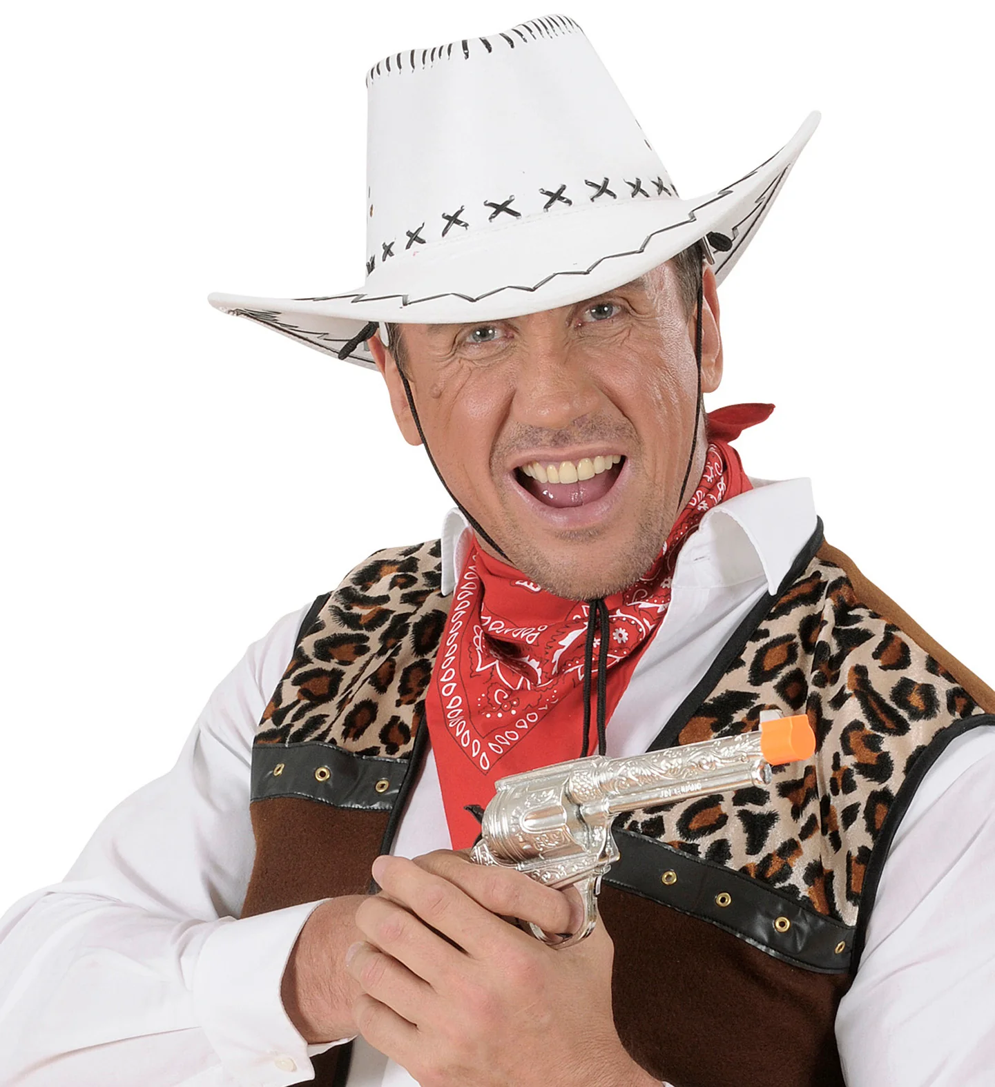 cowboyhoed wit met decoratie - Image 3