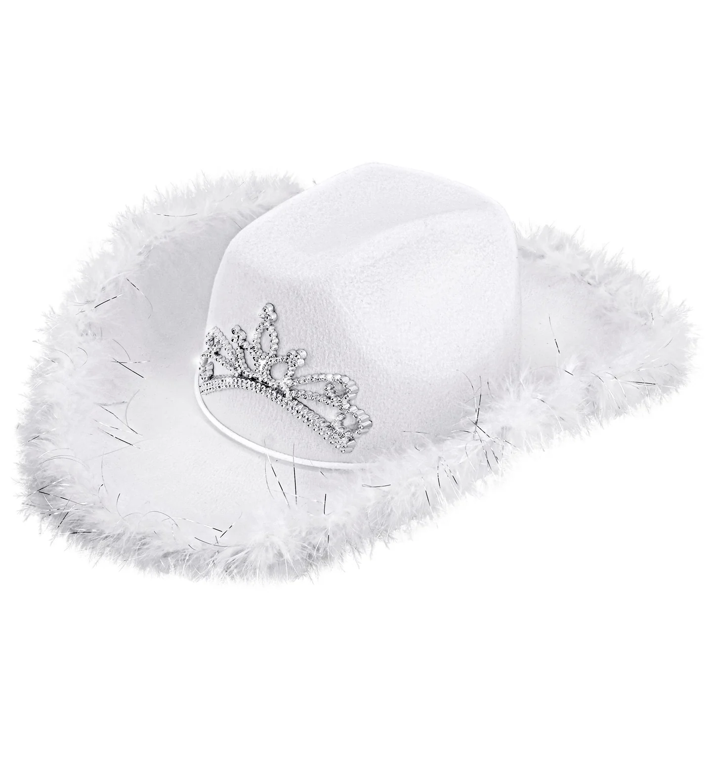 Cowboyhoed Daisy met tiara wit