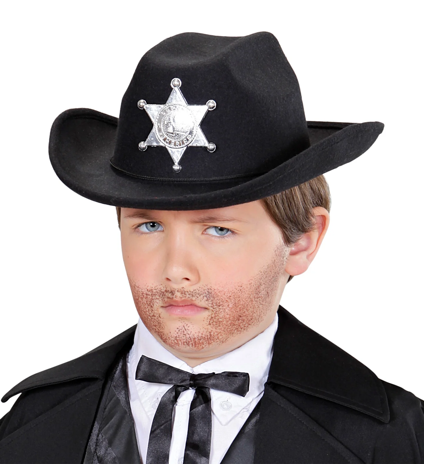 cowboyhoed zwart met sheriff ster kind - Image 2