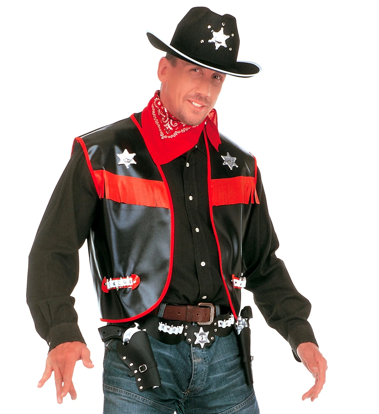 Cowboy vest zwart - Image 3