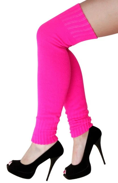 Roze knee-over beenwarmers  pink