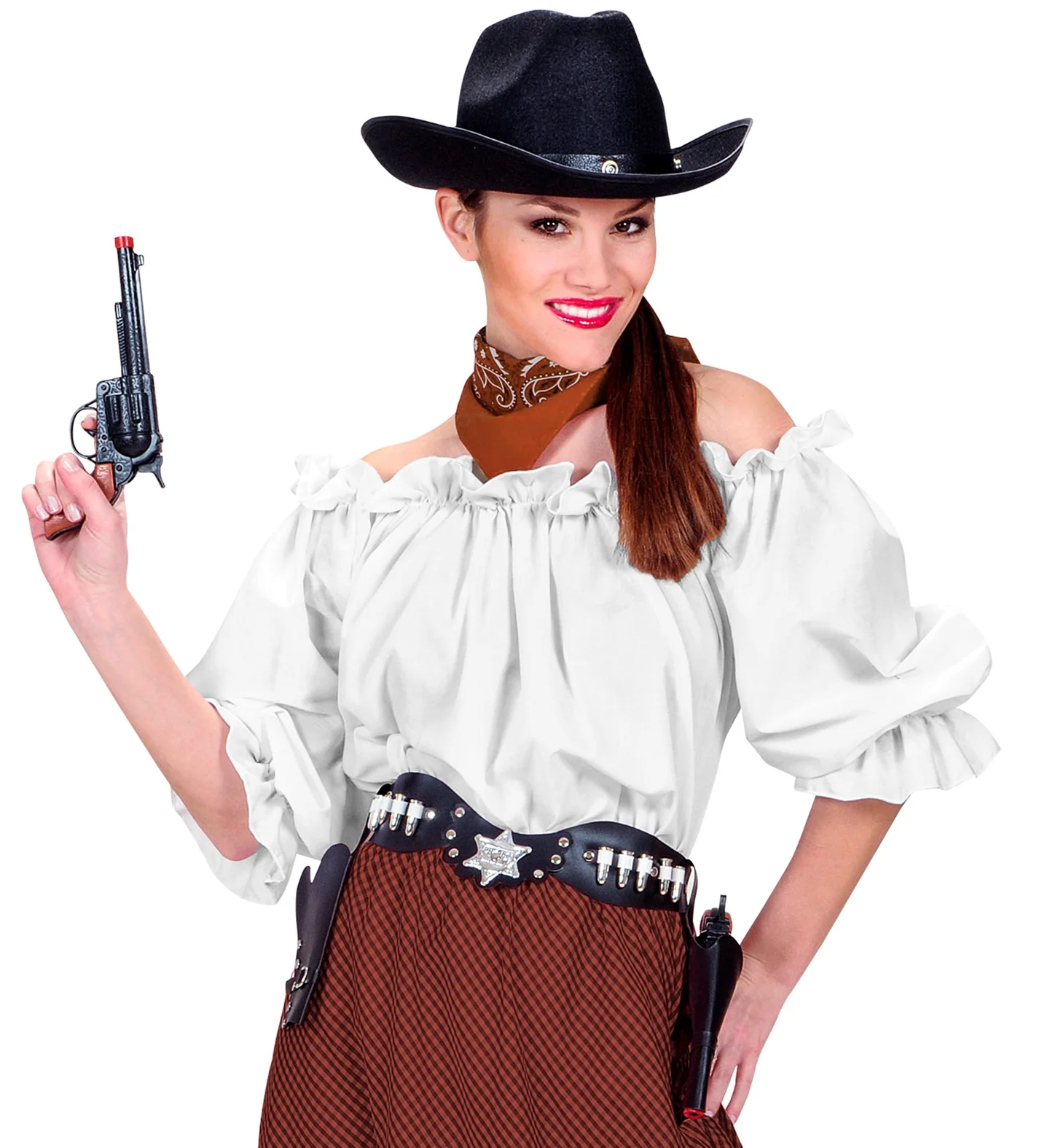 Dames piraten blouse wit - Image 2