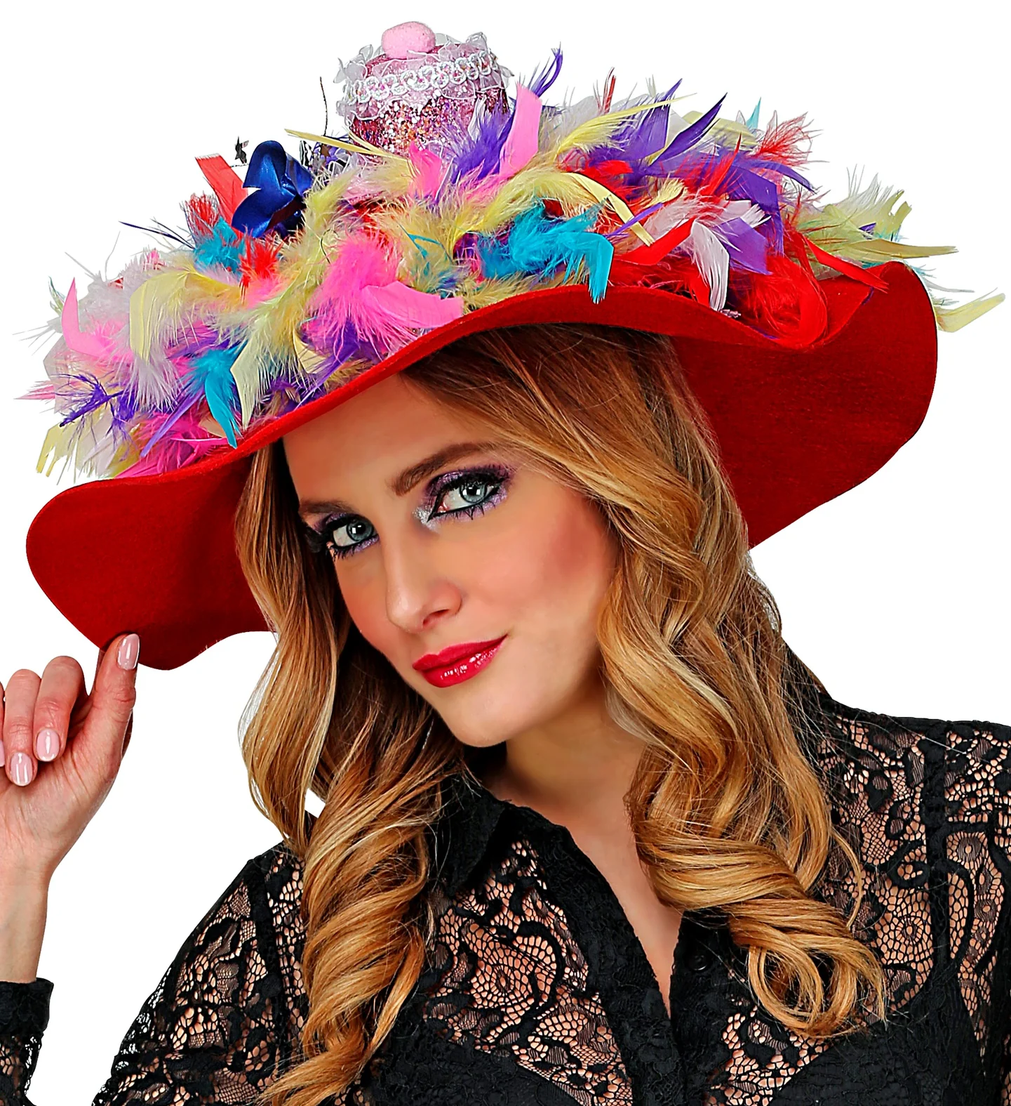 Rode dames flaphoed - Image 3