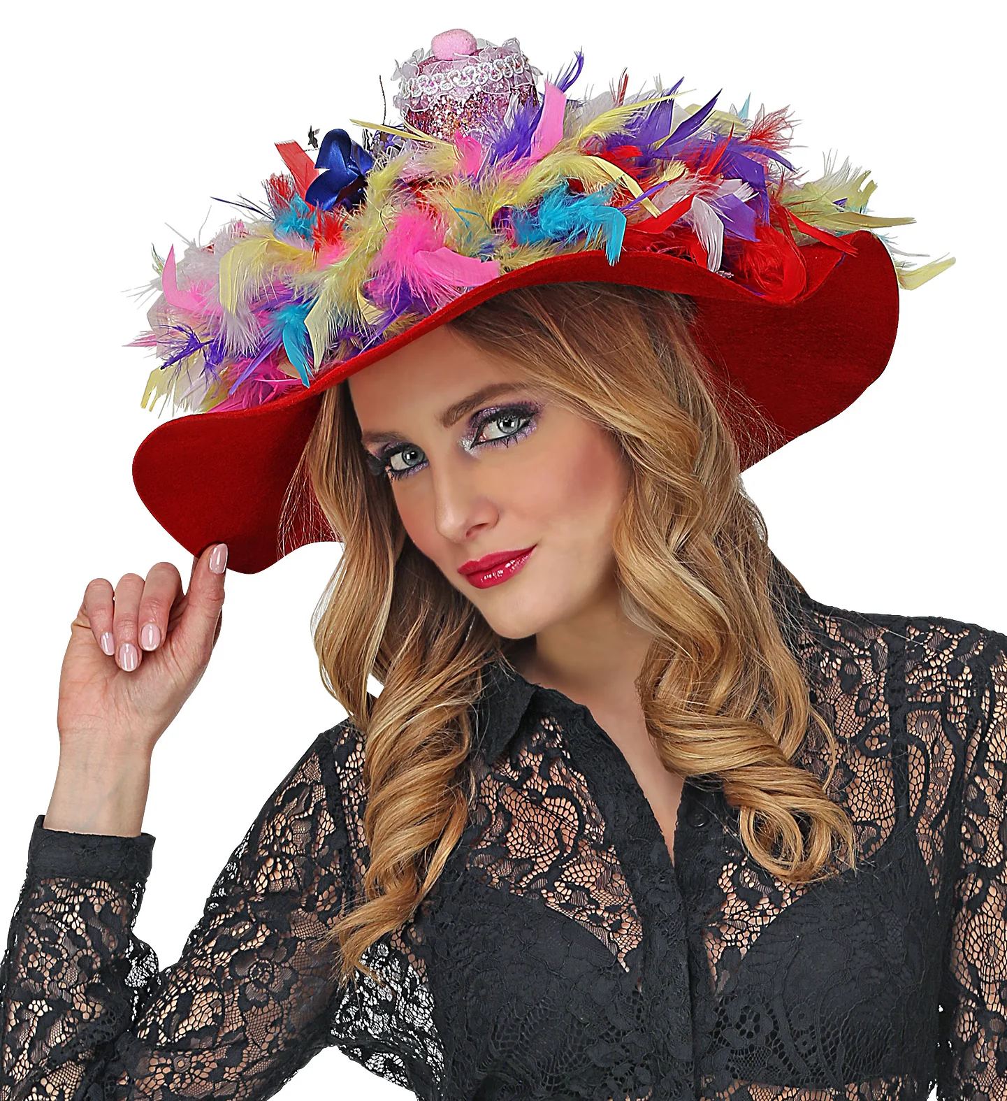 Rode dames flaphoed - Image 4
