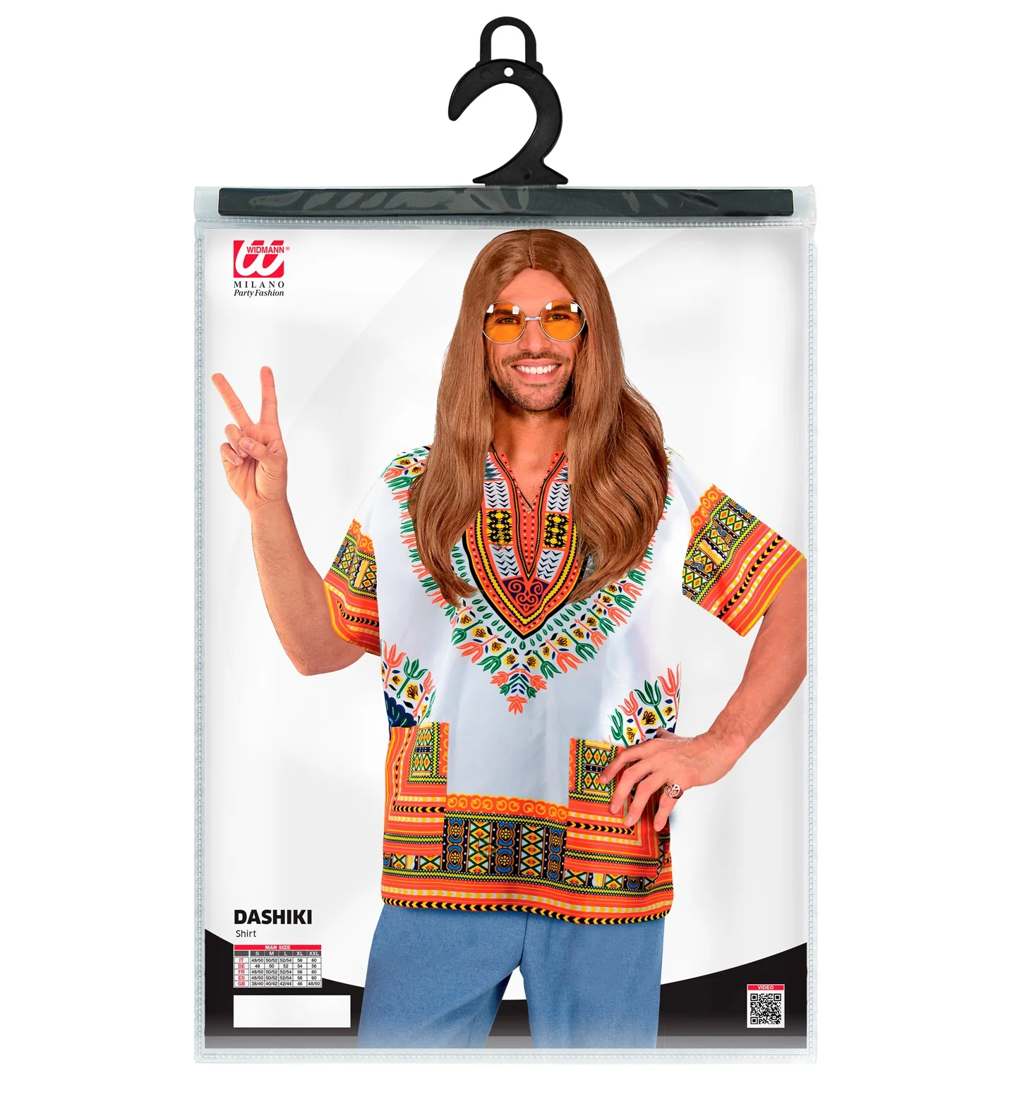Dashiki shirt Jimmy wit oranje - Image 3