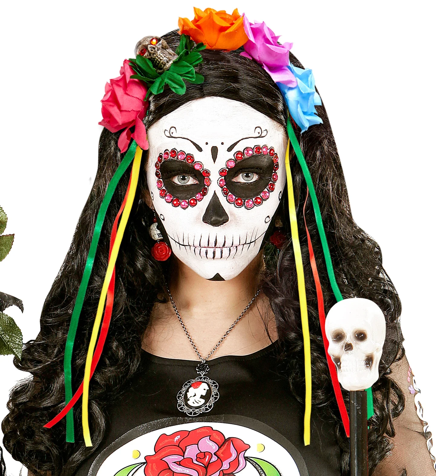 Day of the dead diadeem met roosjes - Image 4