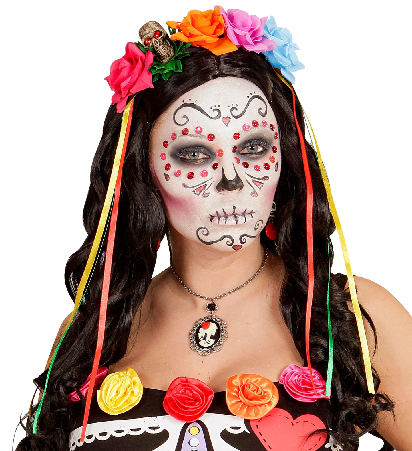 Day of the dead diadeem met roosjes - Image 5