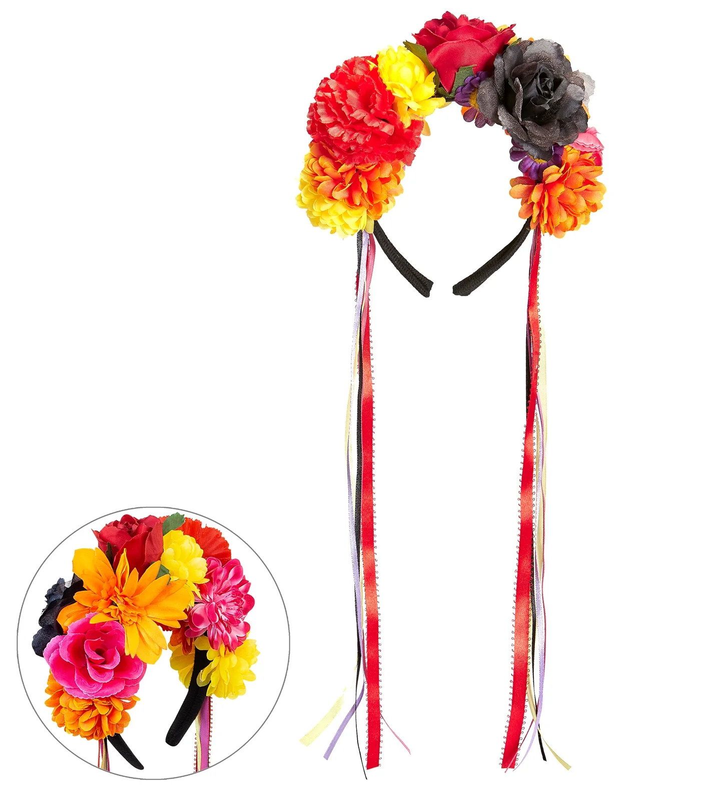 Day of the dead hoofdband bloemen - Image 3