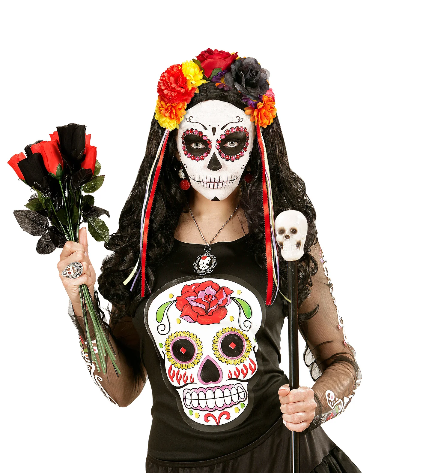 Day of the dead hoofdband bloemen - Image 6
