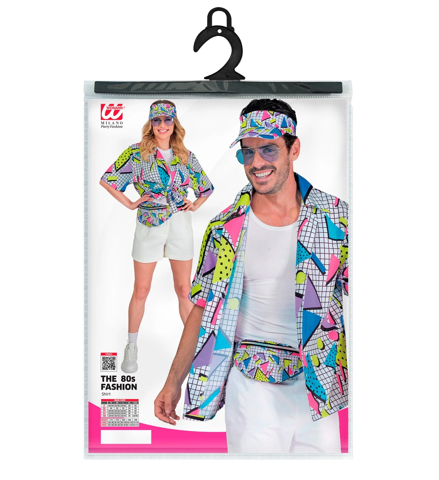 Shirt jaren 80 funky fashion wit - Image 4