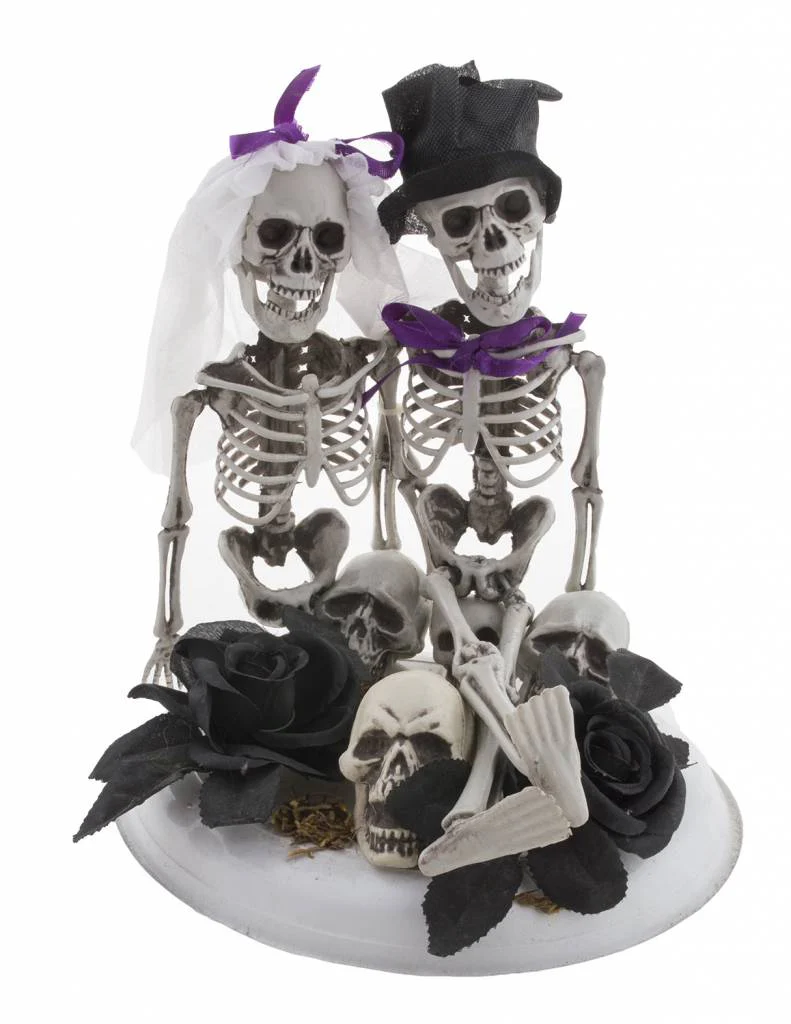 Deco skelet bruid en bruidegom