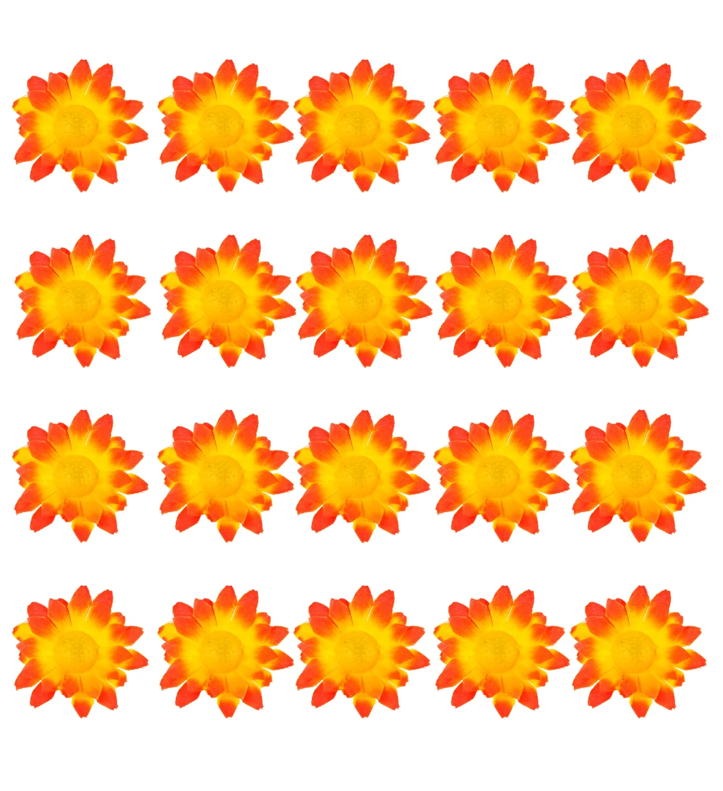 Madelief decoratieve bloemen oranje geel - Image 2