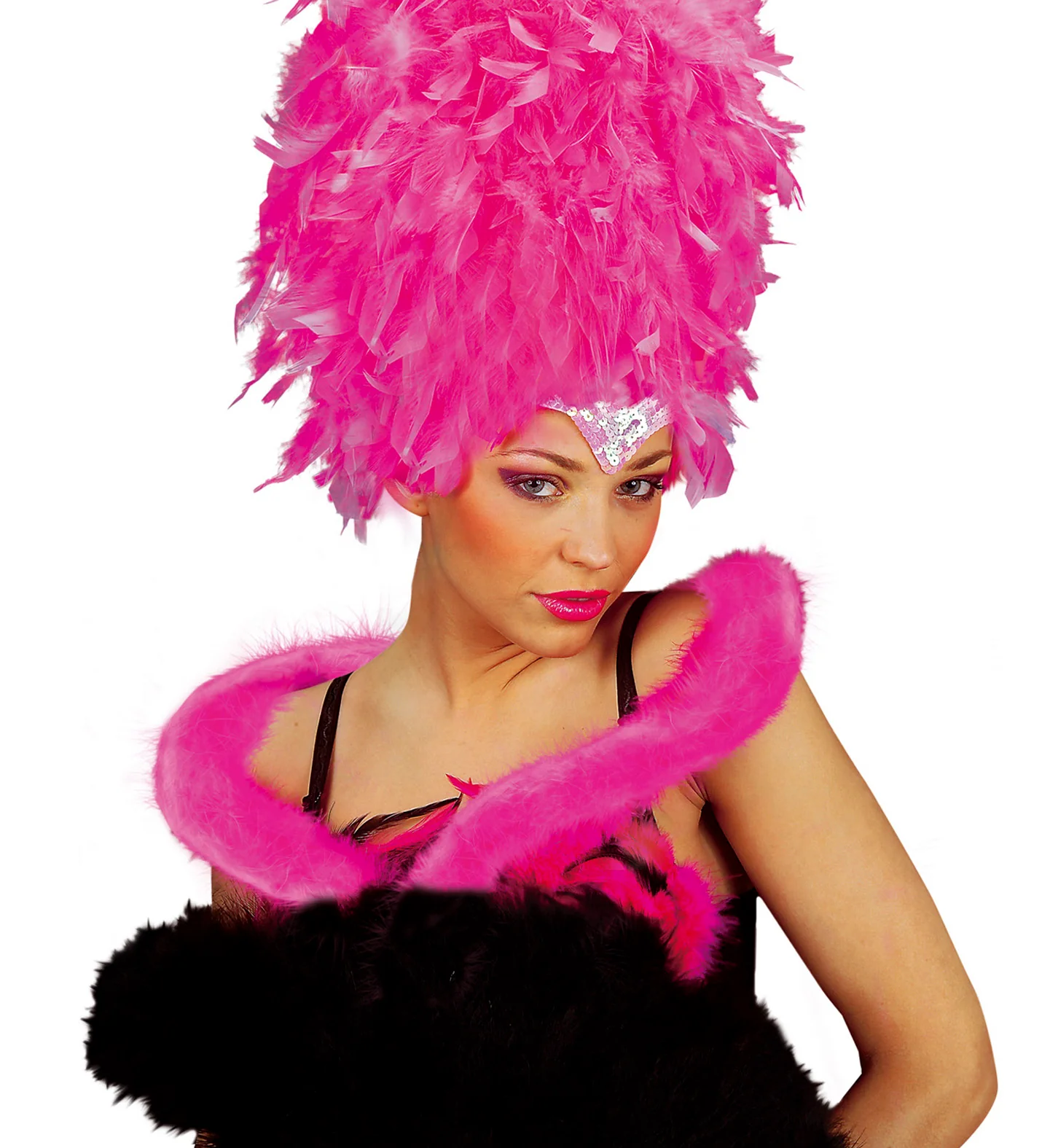 Fel roze dunne boa - Image 2