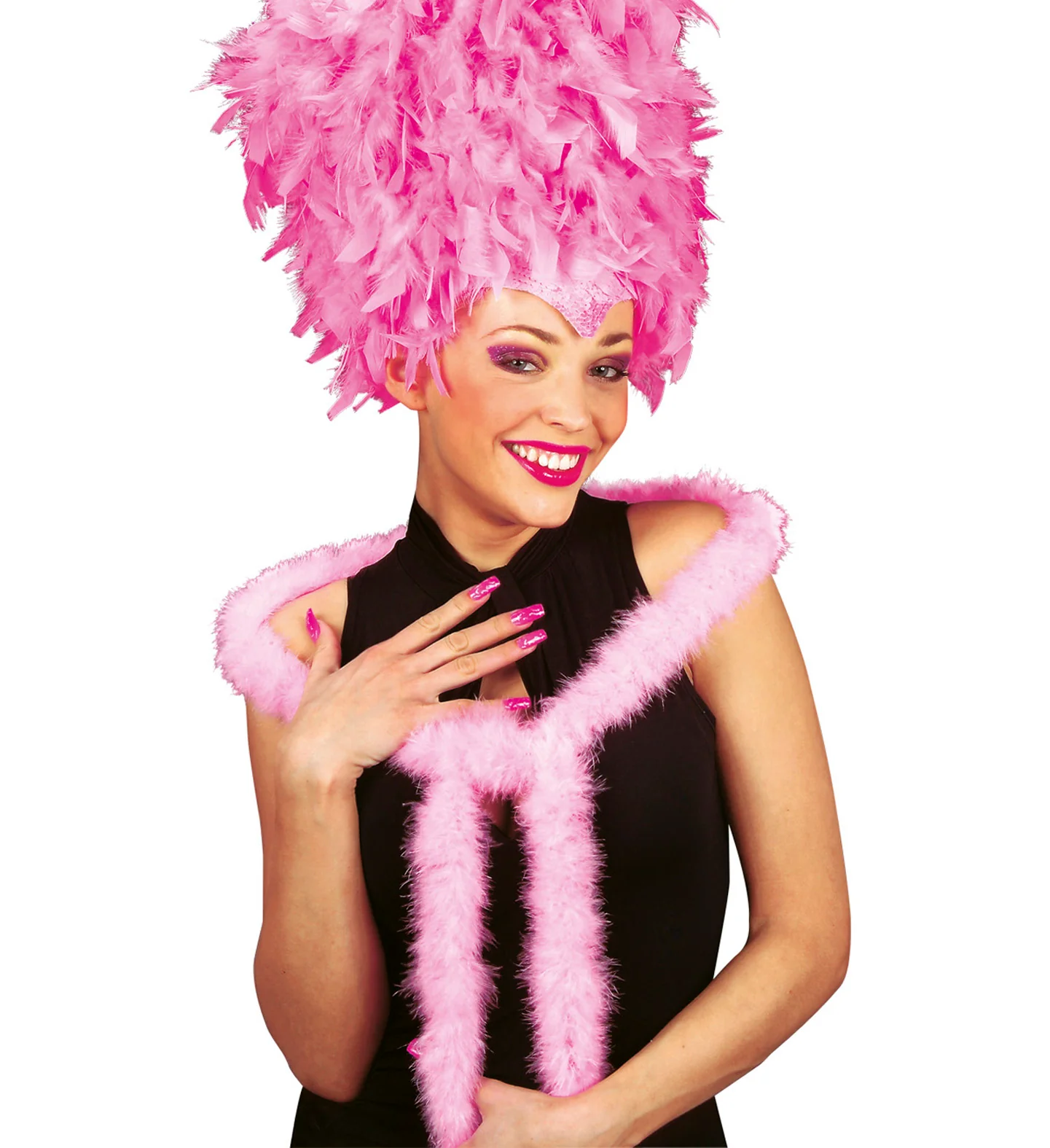 Licht roze dunne boa - Image 2