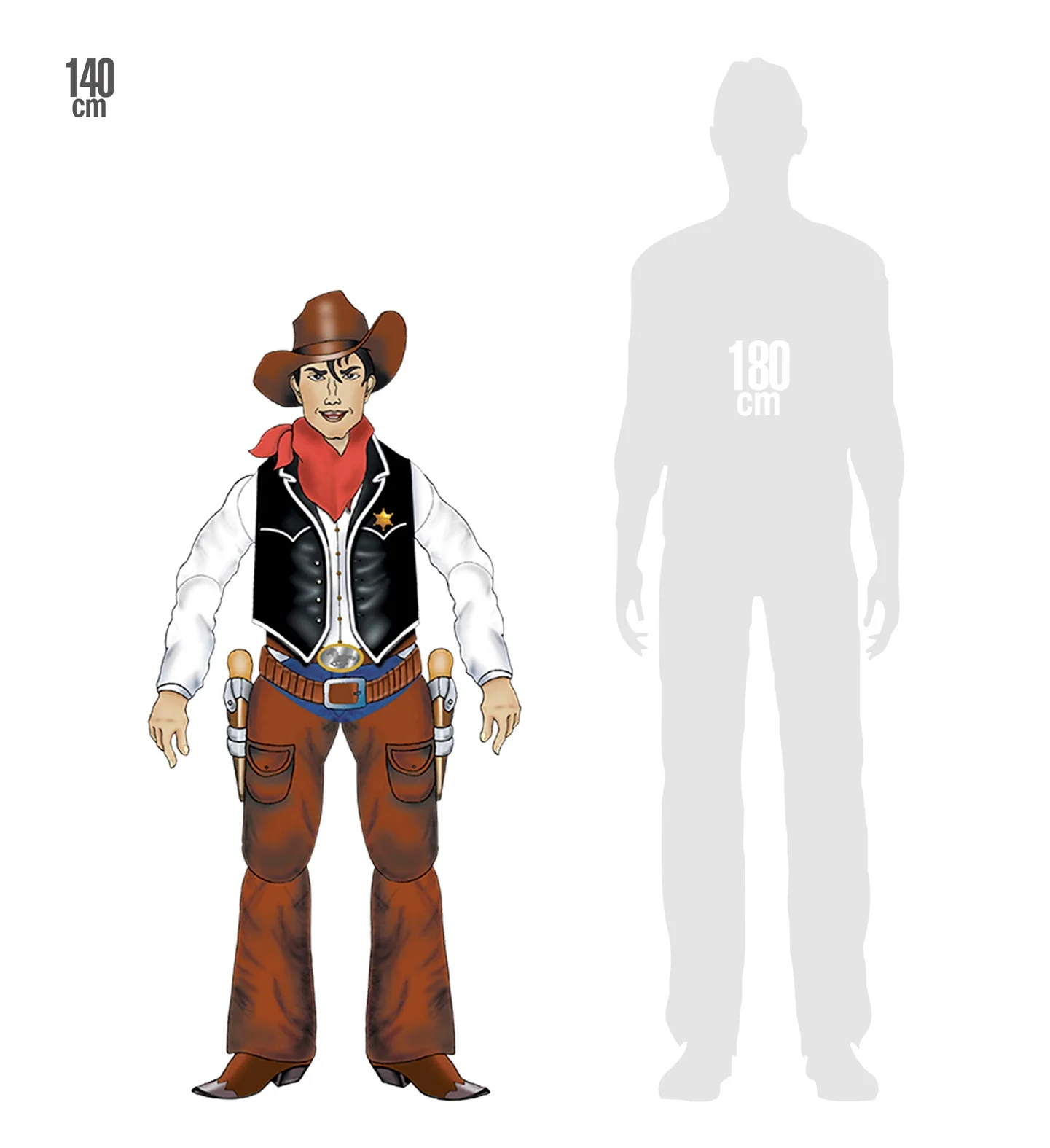 Decoratieve cowboy 153cm - Image 2