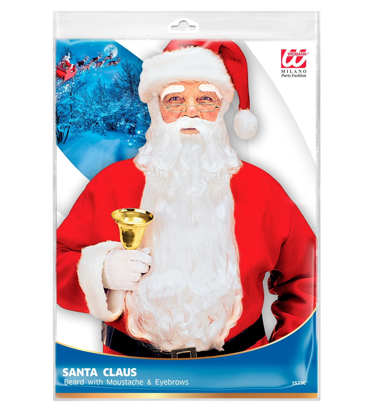 Deluxe kerstman baard met snor - Image 4