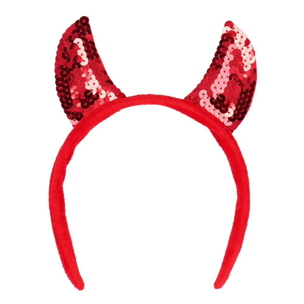 Diadeem duivelhoorntjes pailletten promo - Image 3