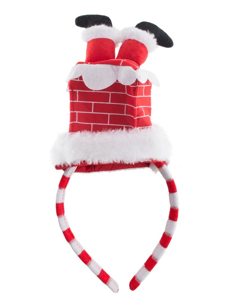 Diadeem kerstman in schoorsteen