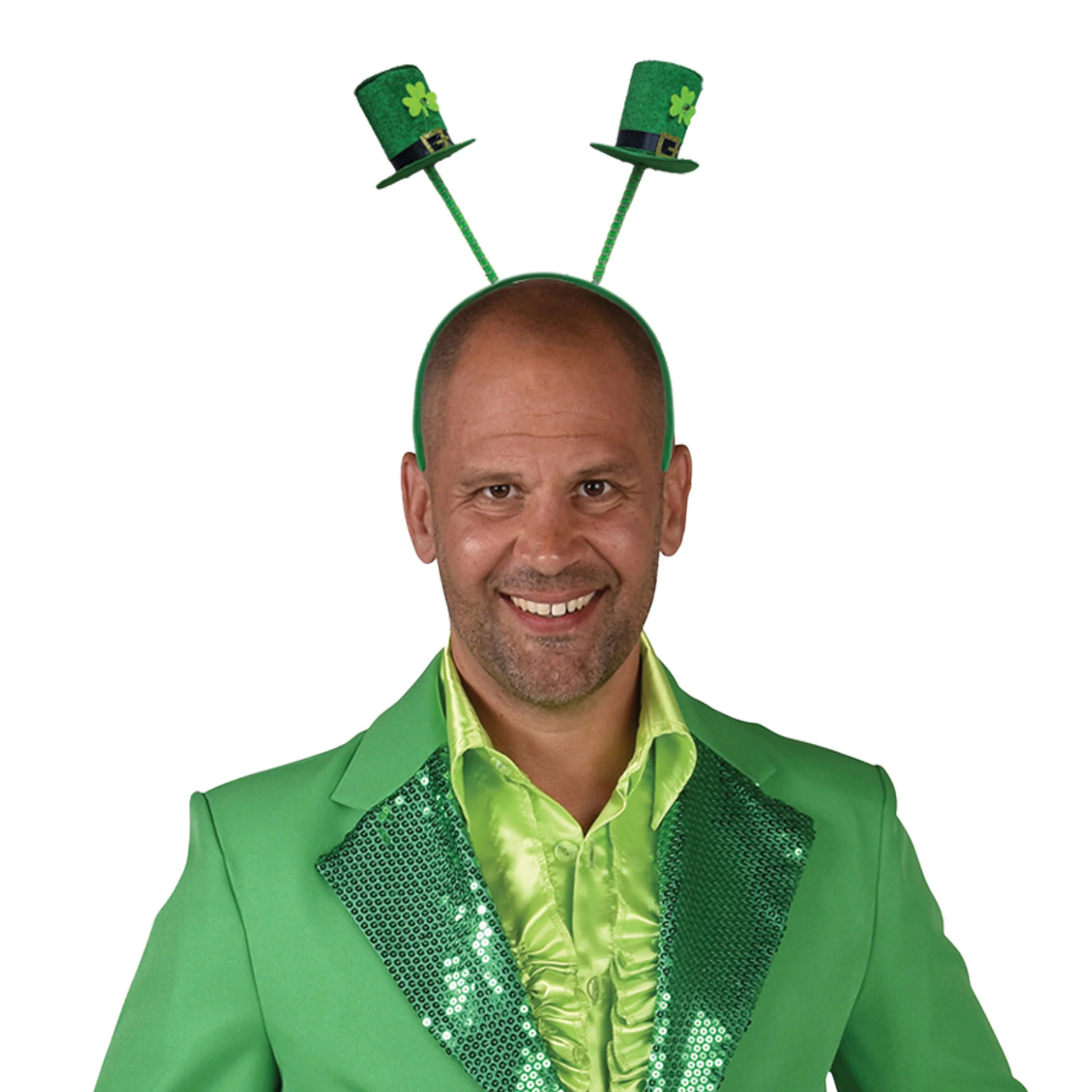 Diadeem met mini hoedjes St. Patrick's Day - Image 2
