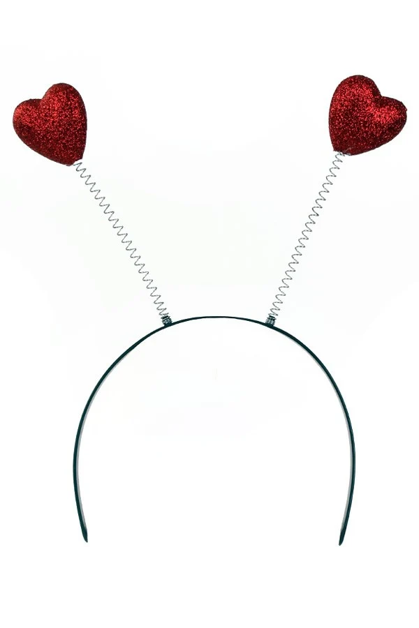 Diadeem met rode hartjes