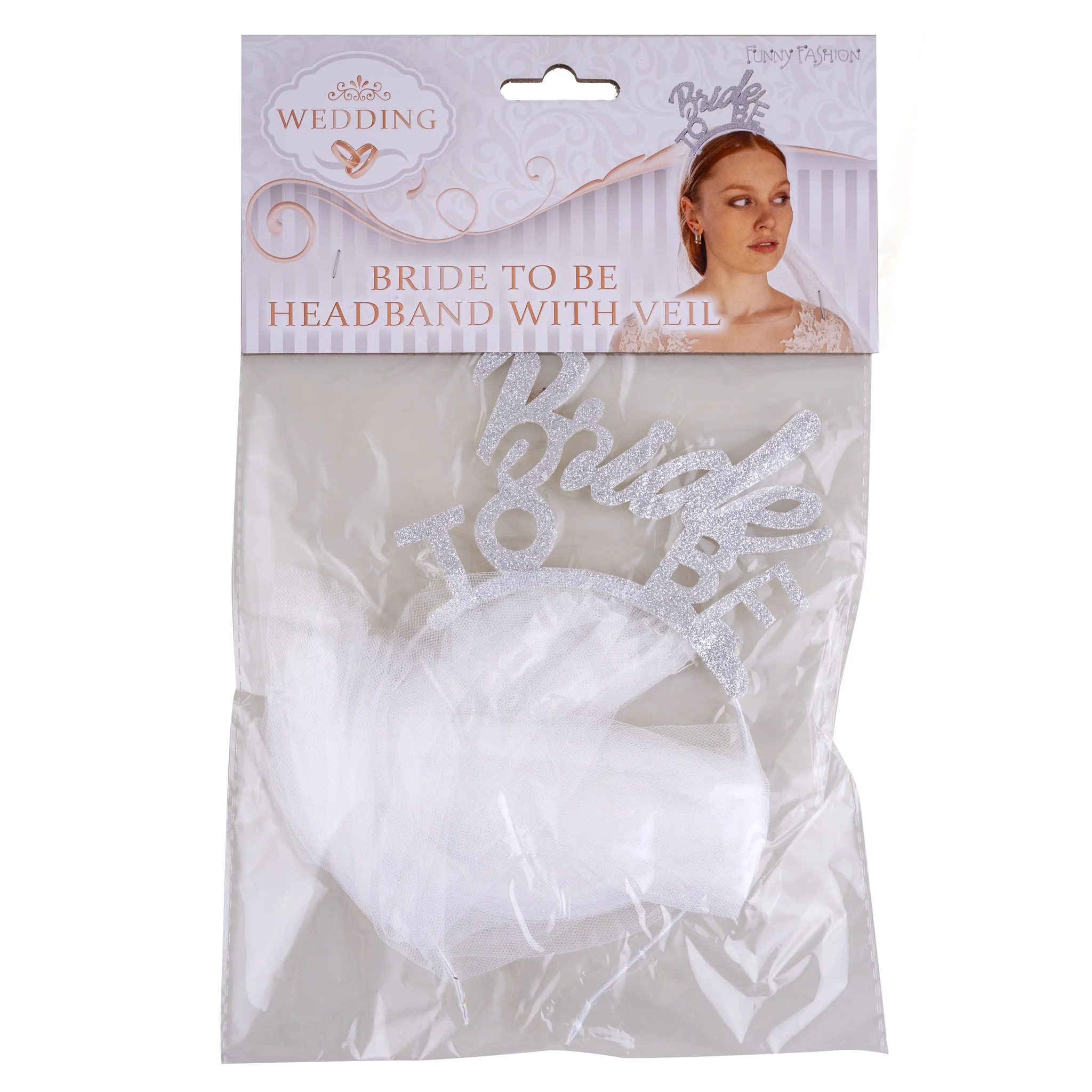 Diadeem met sluier Bride To Be - Image 2