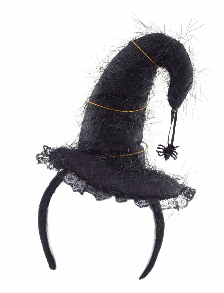 Diadeem mini heksen hoed