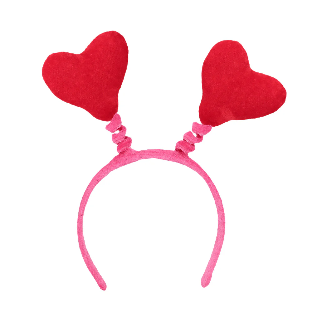 Diadeem hartjes haarband rood