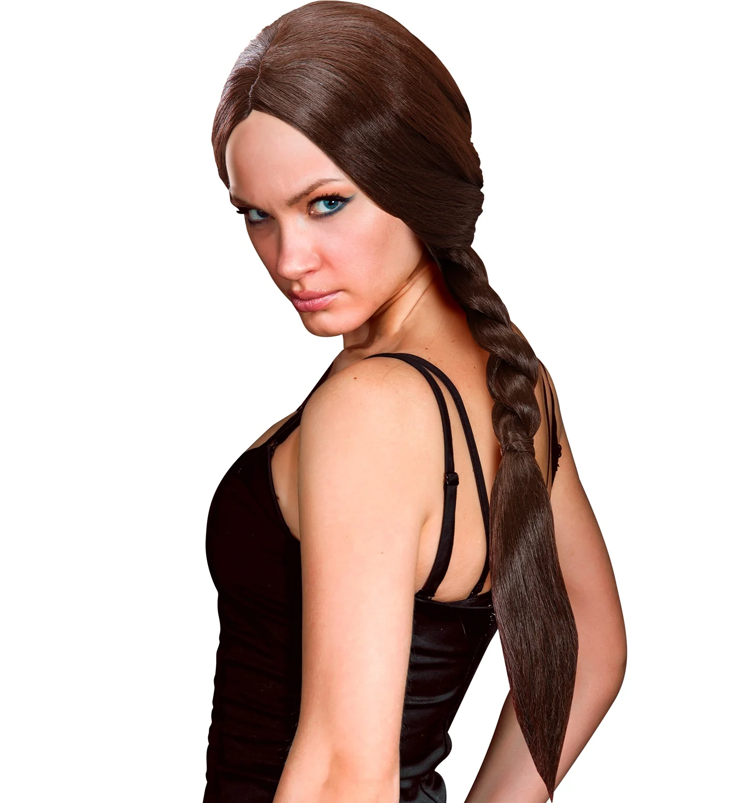 Lara Croft Tomb raider pruik bruin - Image 2