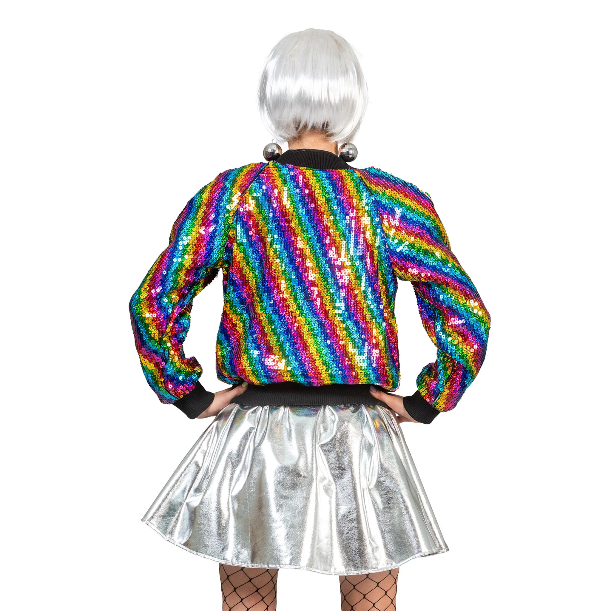 Disco jas Tessa in regenboog kleuren dames - Image 3
