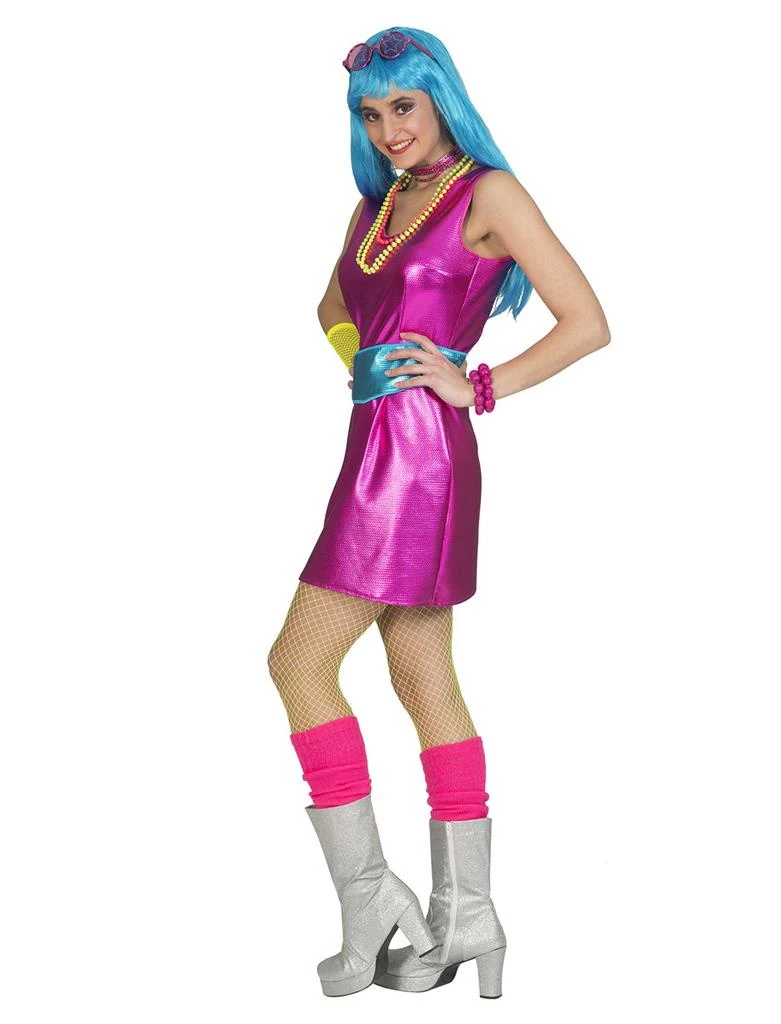 Disco Fever jurkje dames roze/fuchsia - Image 3