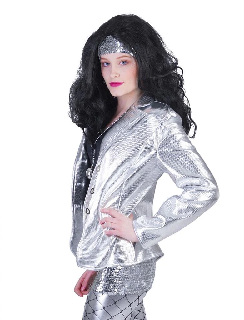 Disco jas Fever zilver dames - Image 4