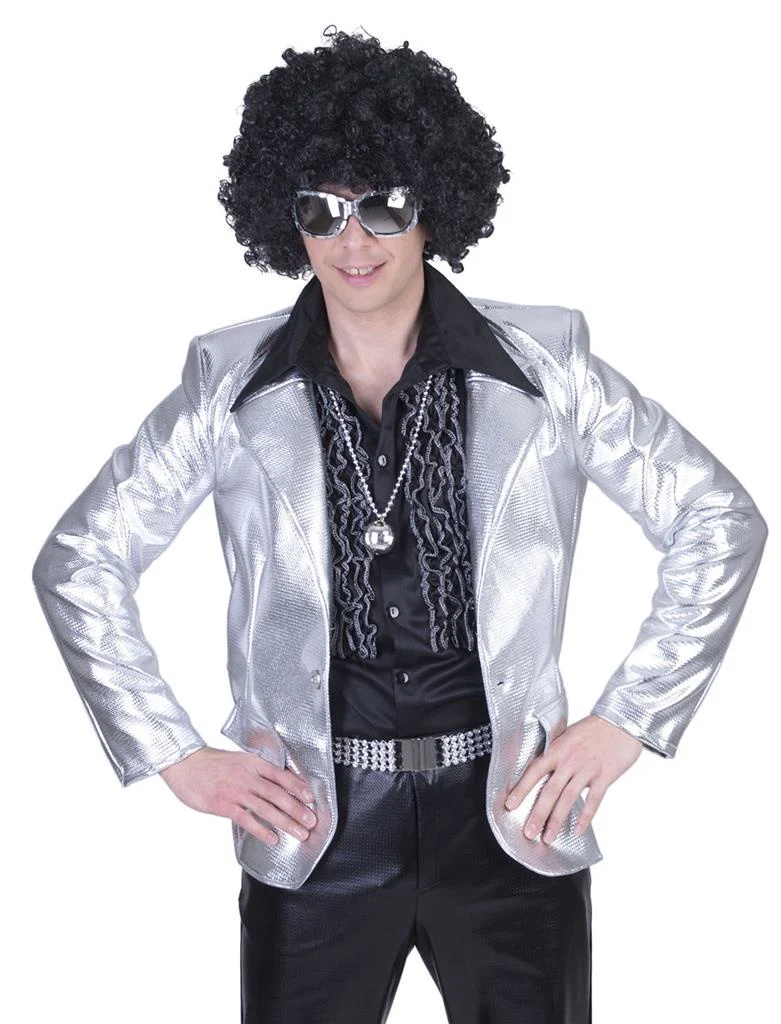 Disco Fever jas zilver heren
