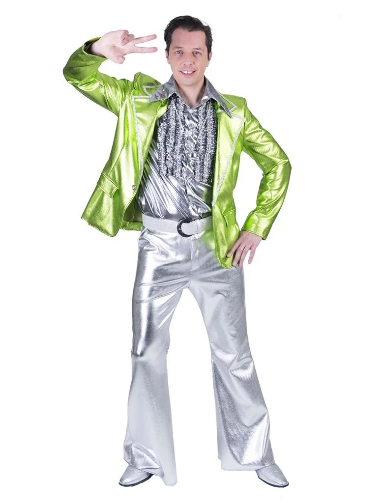 Disco Broek Fever zilver - Image 3