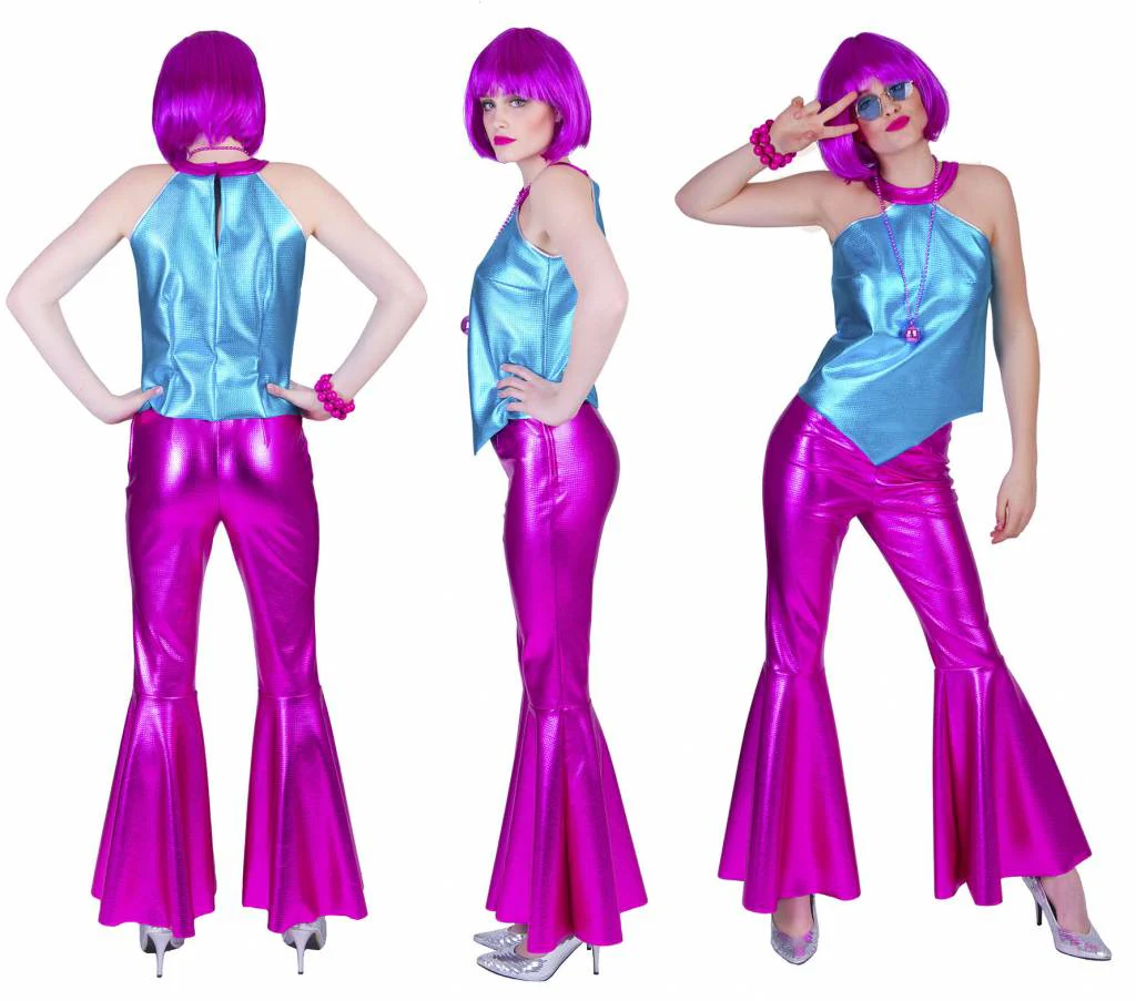 Disco Fever Topje dames blauw - Image 2