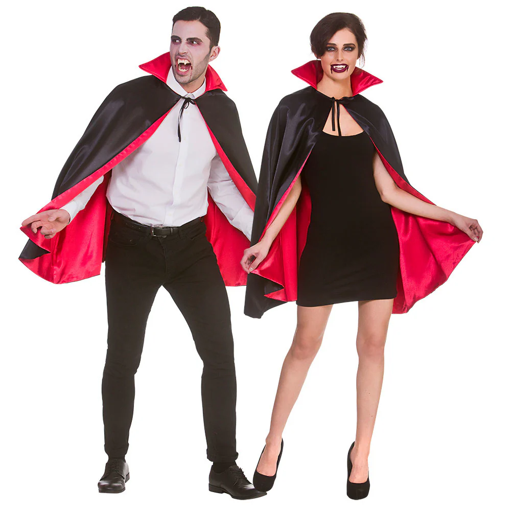 Vampieren cape unisex satijn 140cm