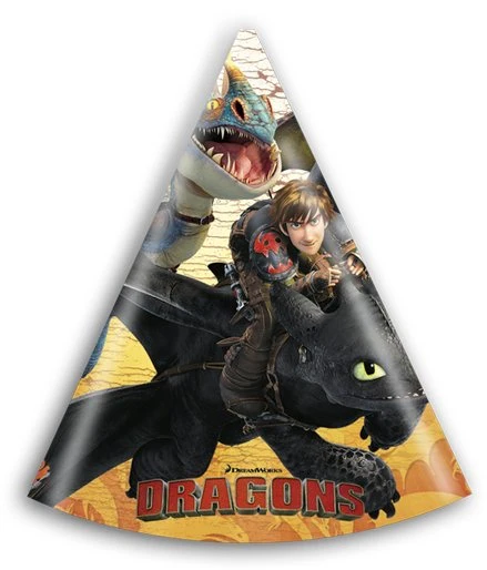 Dragons punthoedje per 6