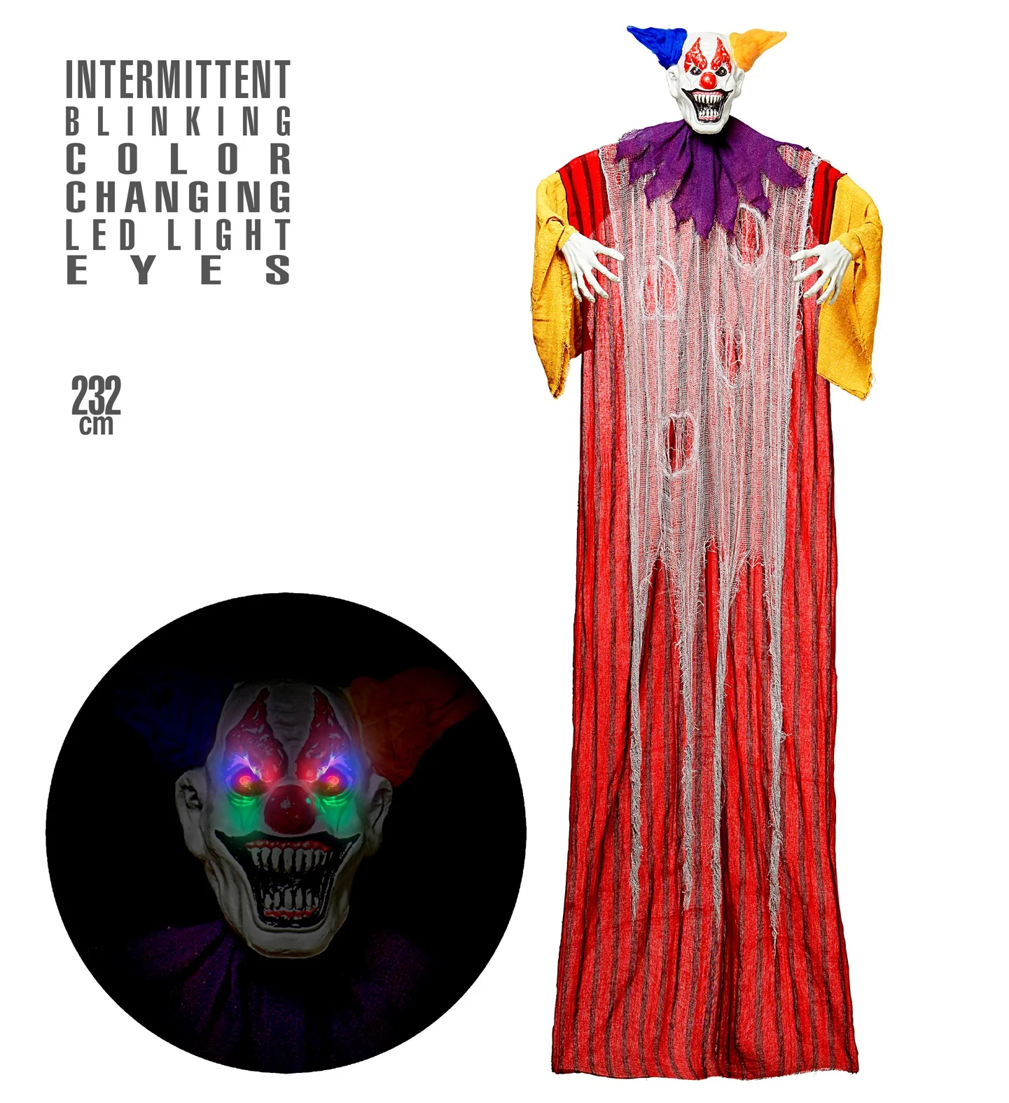 Enge Clown decoratie 232cm - Image 2